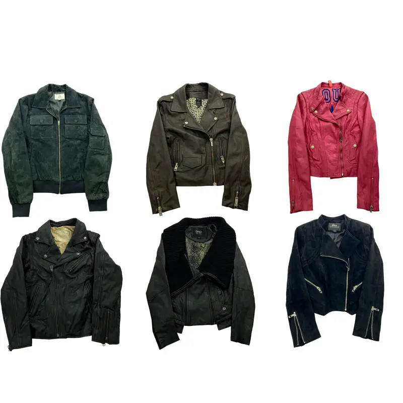 Vintage vintage Amikaji slim fit American motorcycle diagonal zipper leather jacket jacket for women A68