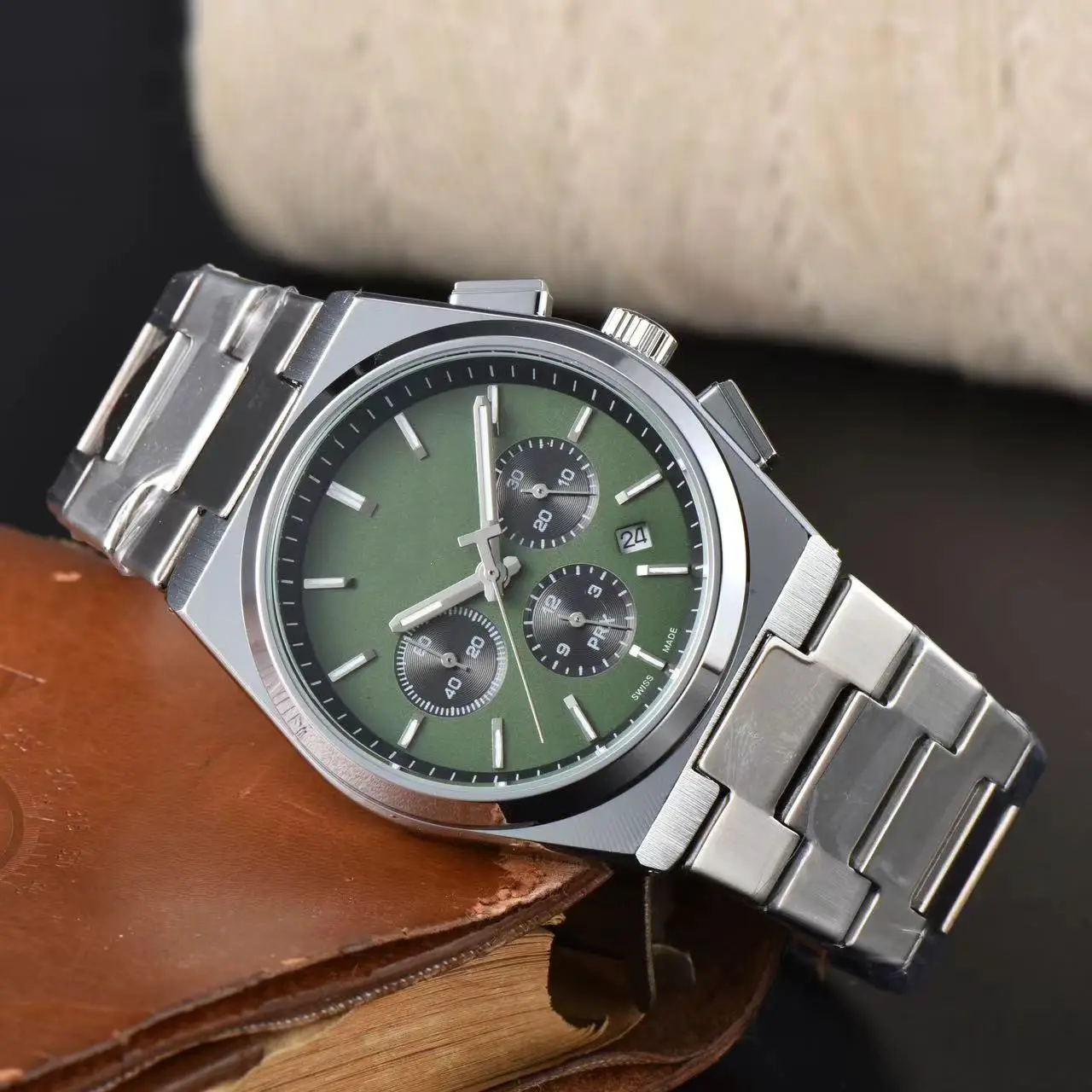 2024 Cross-border Good Selling Drop Shipping Aliexpress Supply Men's Fashion Casual Steel Band Quartz Watch Men's Wristwatch