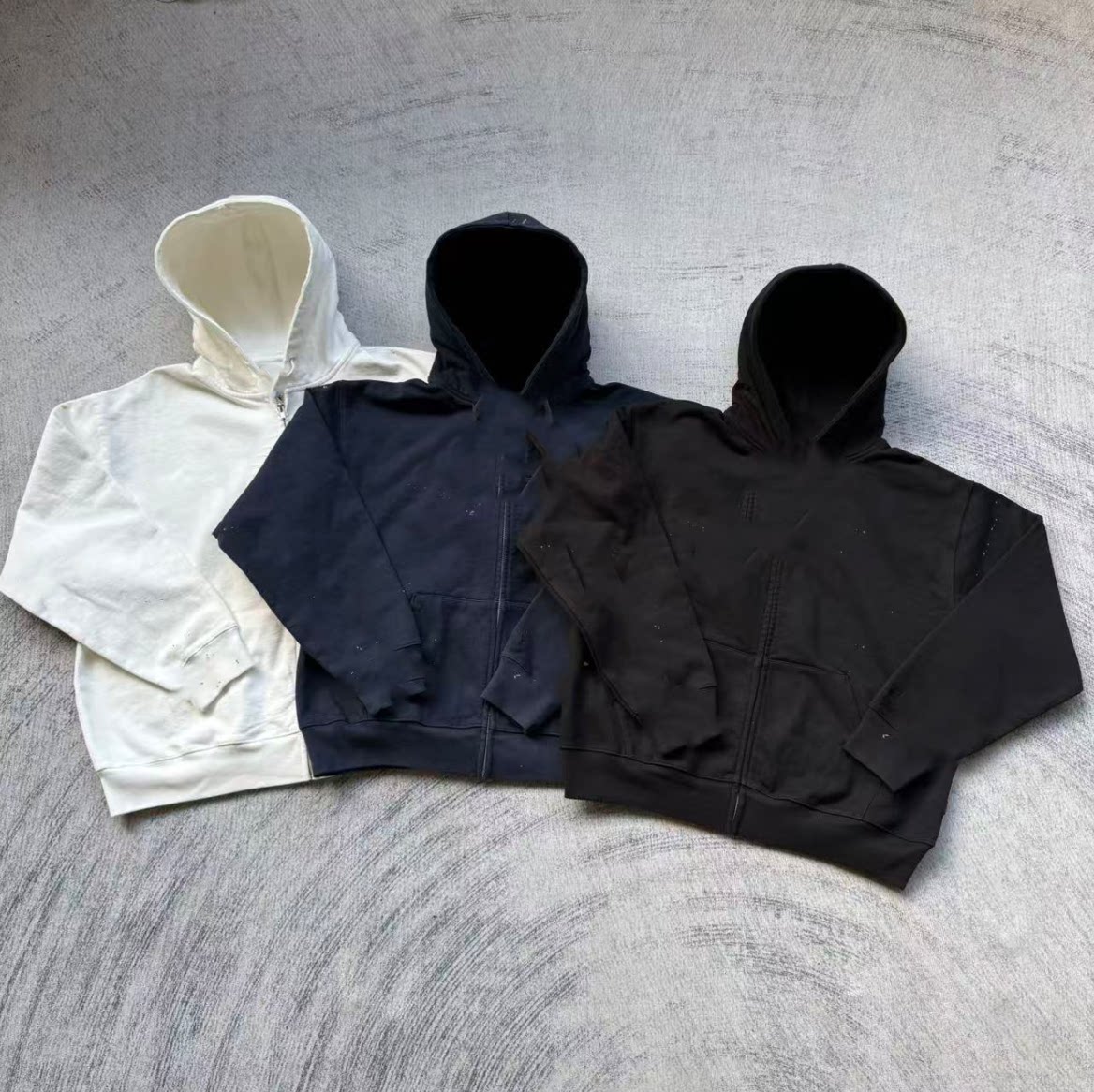 Splash-Ink Zip-Up Sweatshirt
