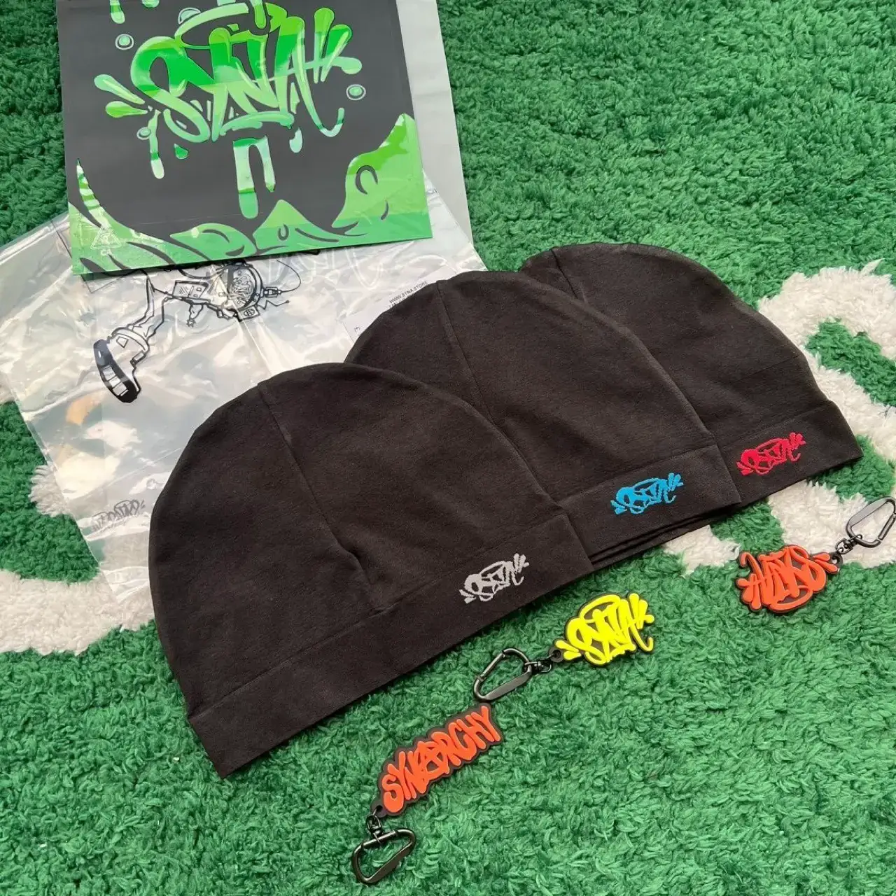 Synaworld Cold Hat Knitted Hat Warm Breathable European and American Star Cench Same Style Hip Hop Street Casual Sports