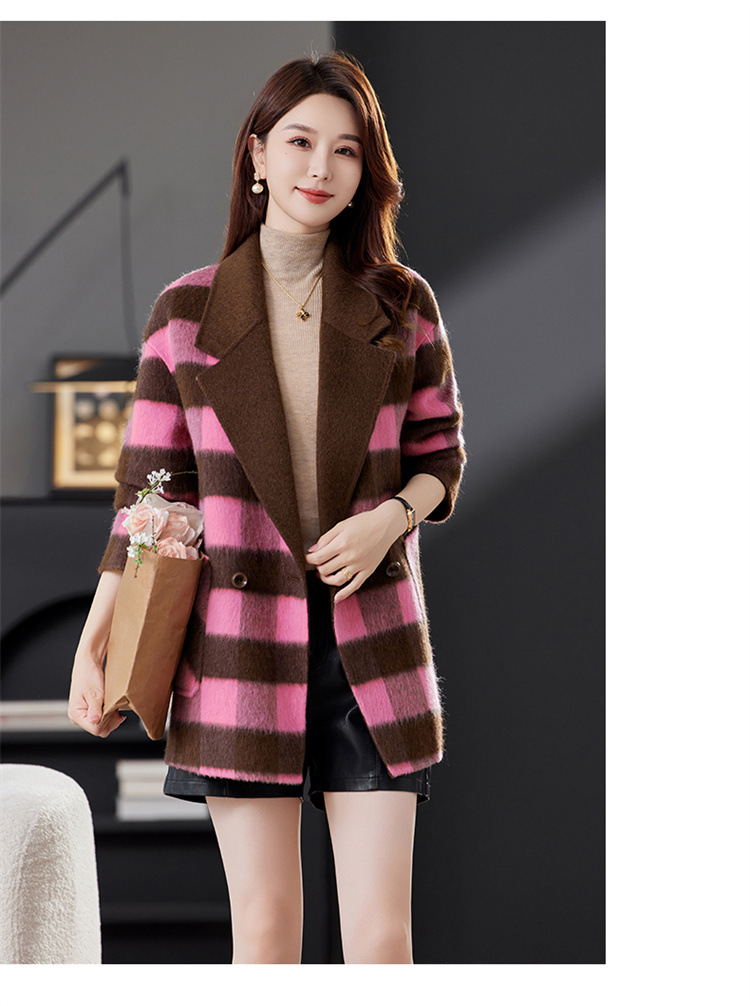 Double-sided Full Wool Coat Women's Mid-length 2024 Autumn and Winter New plus size Elegant Loose Small Wool Coat