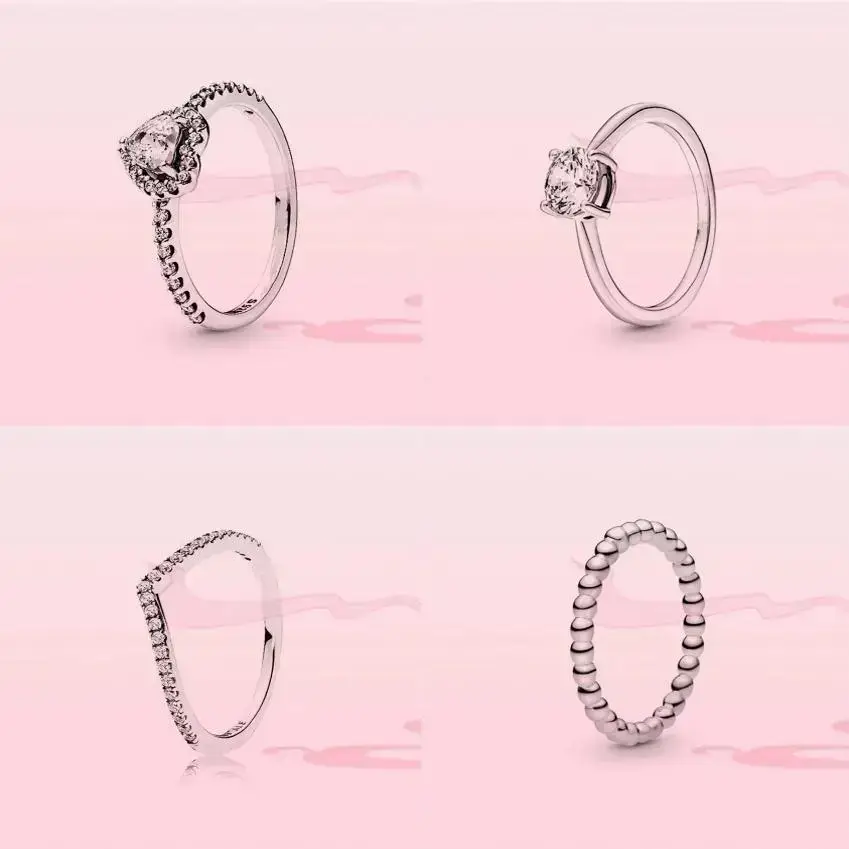 Z Ring Women's Silver Blue Particles Various Single Stone Sun and Moon Style Ring Valentine's Day Gift Girlfriend Gift 1