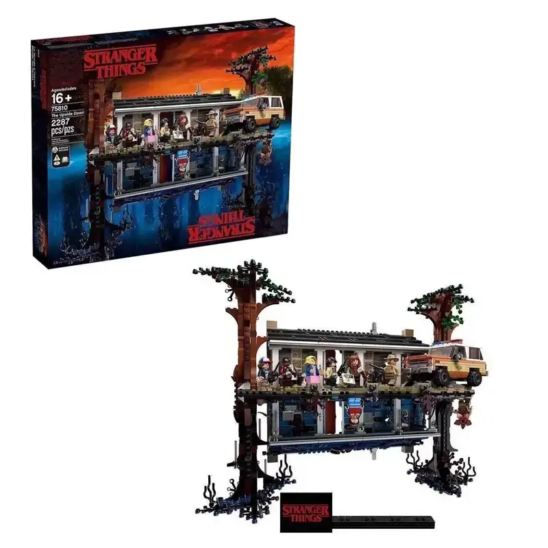 Cross-Border Compatible Lego 75810 Movie Stranger Things Upside-Down World Assembled Building Block Toys