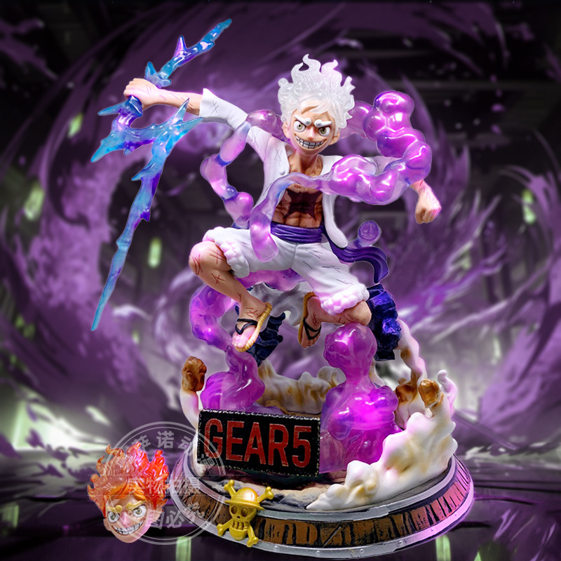 One Piece High Quality GK Lufei Five-gear Fantasy Nika Form Lufei Hand-made Model Toy Statue Wholesale
