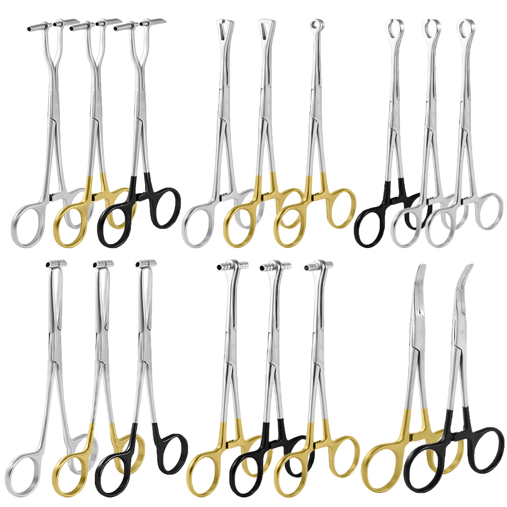 New Cross-Border Electroplated Professional Stainless Steel Piercing Pliers Needle Tube Pliers for Ear, Navel, and Tongue Piercing Auxiliary Tool Pliers