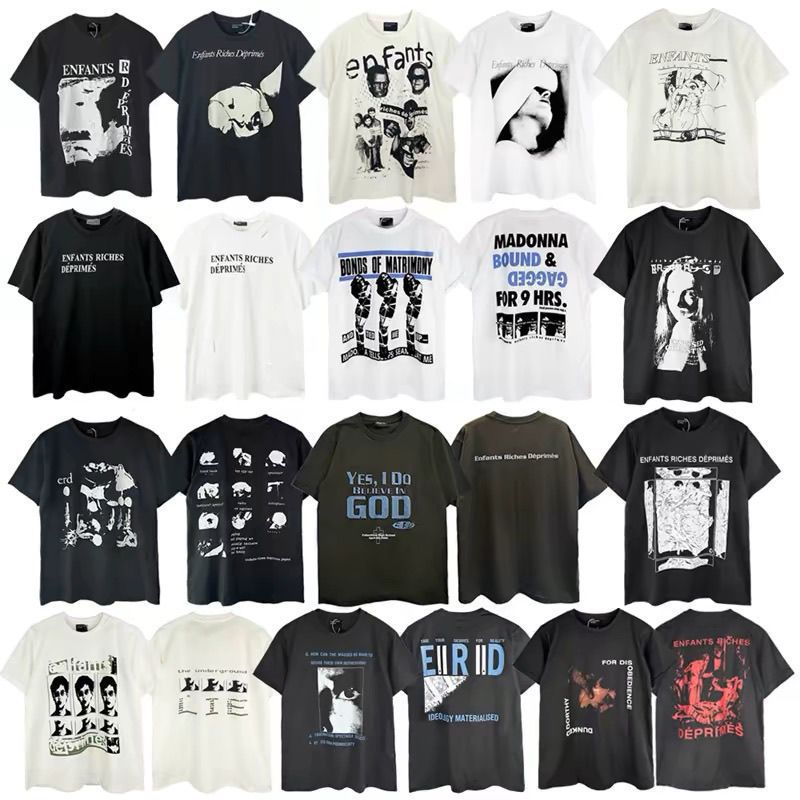 Foreign Trade Erd Melancholic Rich Second-Generation High Street Vtg Printed Loose T-Shirt Men's and Women's Trendy Short-Sleeved Shirts Are Not Out of Stock