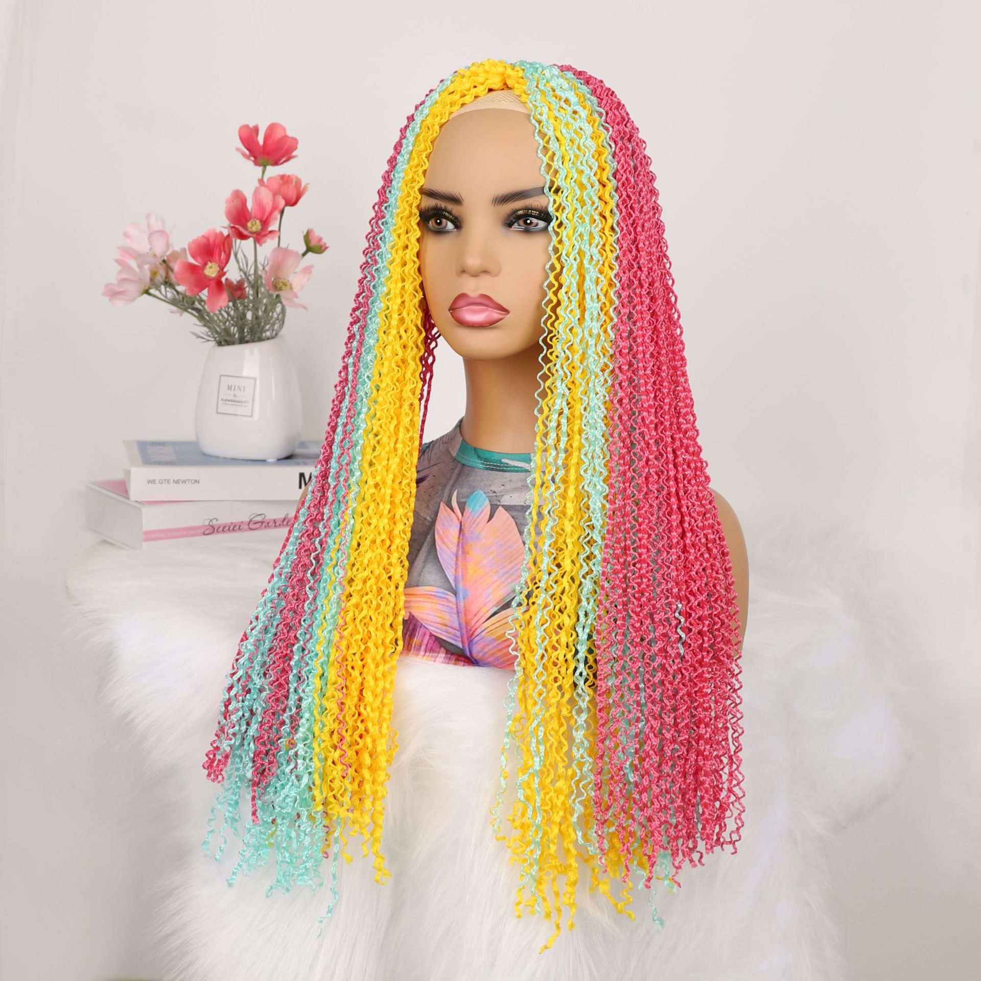 Chemical Fiber Braid Color Dirty Braid zizi Braid Compressing zizi zizi Color Braid Compressing Thin Three Strands