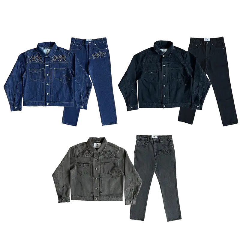 Project Capri Emergency Jeans Embroider Fashion Wind Casual Cowboy Outwear pants Suit