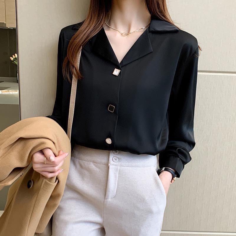 2026 Early Spring and Autumn New Korean Style Versatile Long-Sleeve White Shirt Top Fashionable Blouse Inner Layer Base Shirt for Women