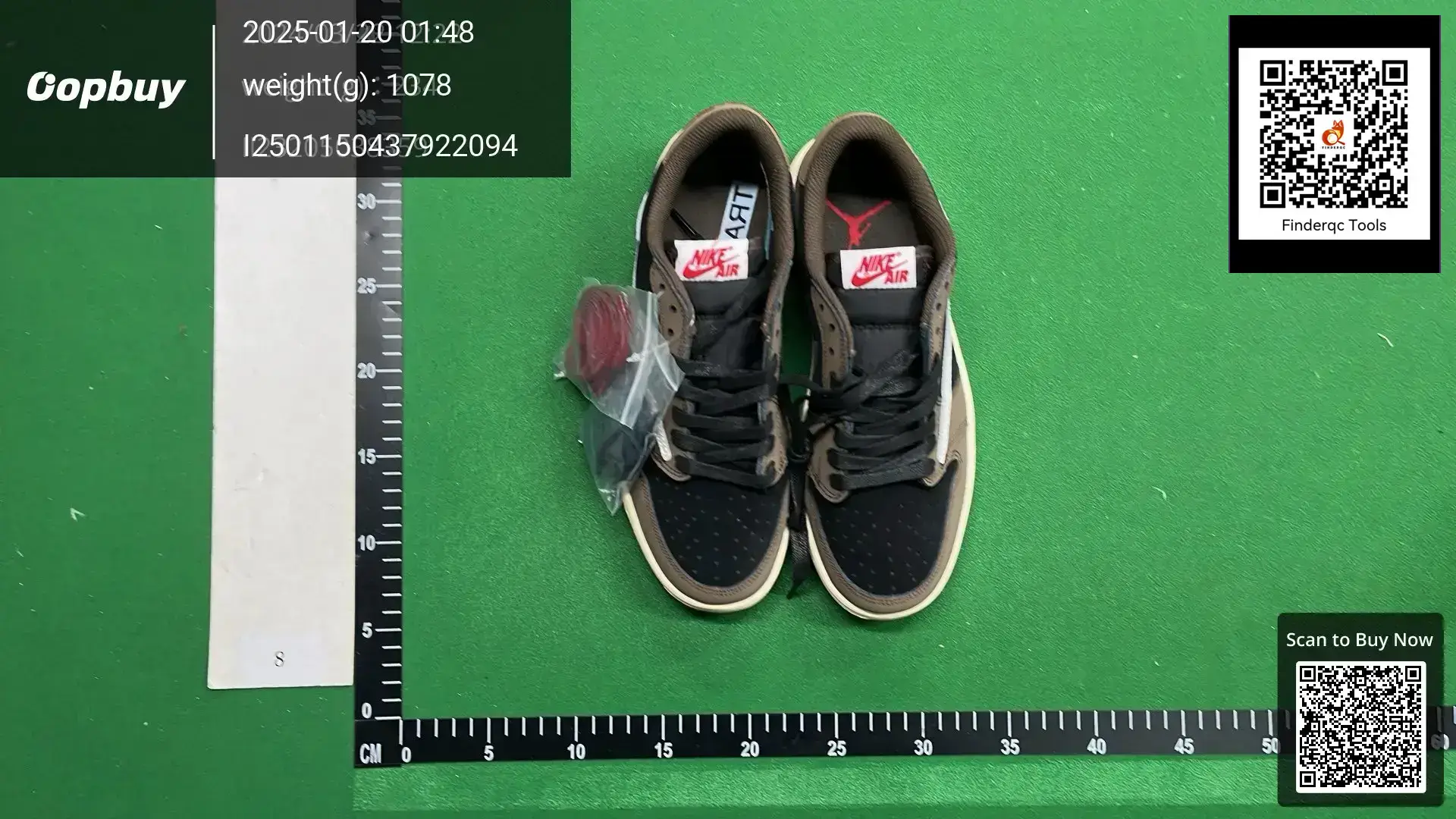 Putian Shoes Pure Original AJ1Travis Scott x Air Reverse Mocha Joint Casual Shoes