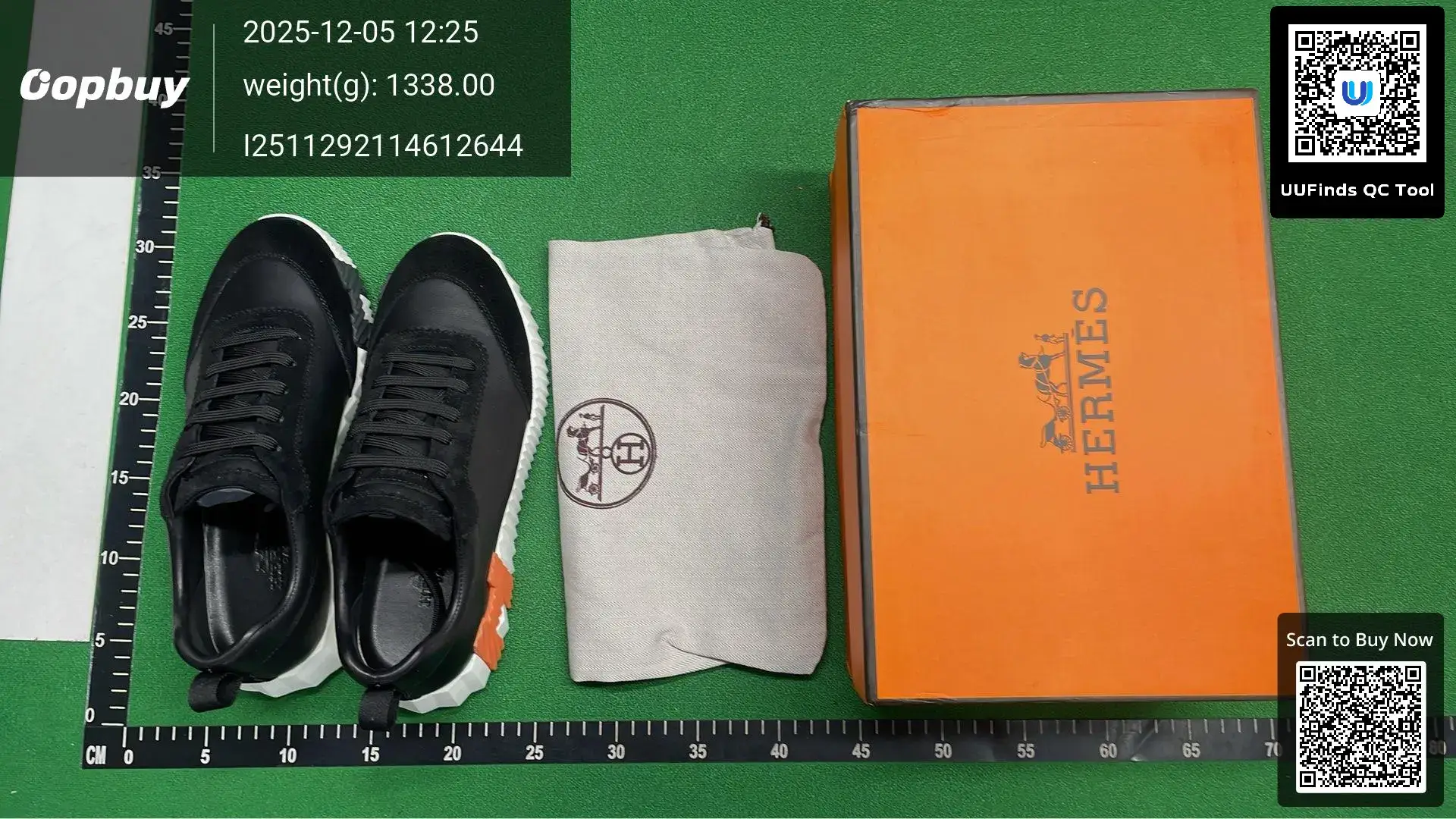 Hermes Black Sneakers