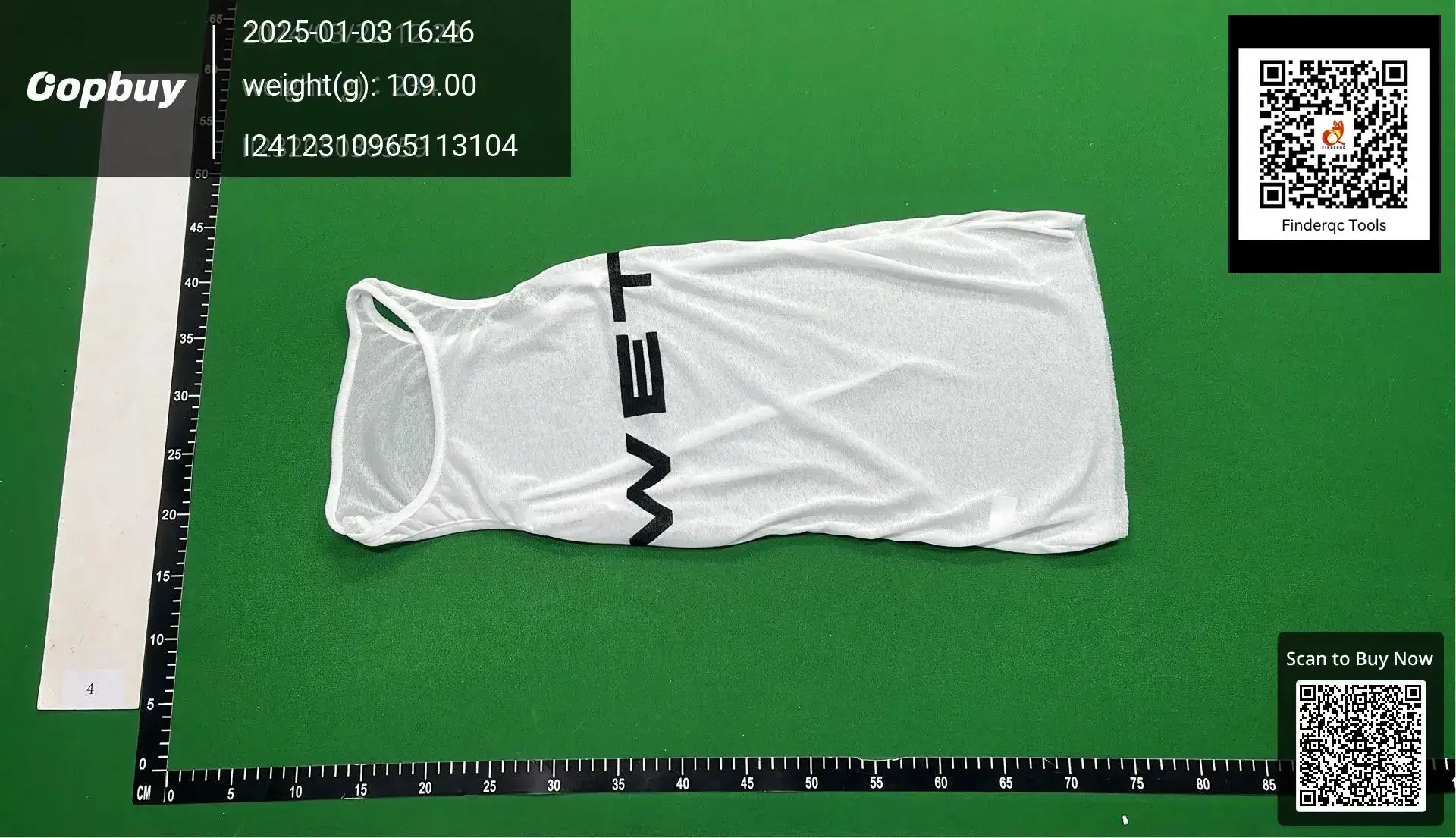 White Vest with Black Letter Print