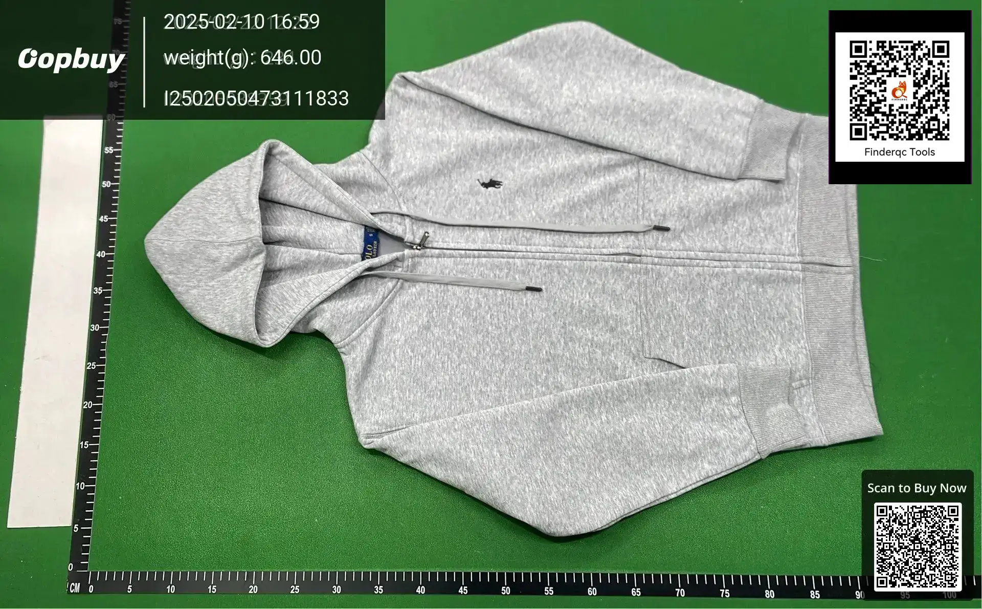 Autumn and Winter fleece-lined Paul Pony Embroidered Solid Color Sweater Men's Casual Pure Cotton Hooded Zipper Cardigan Jacket
