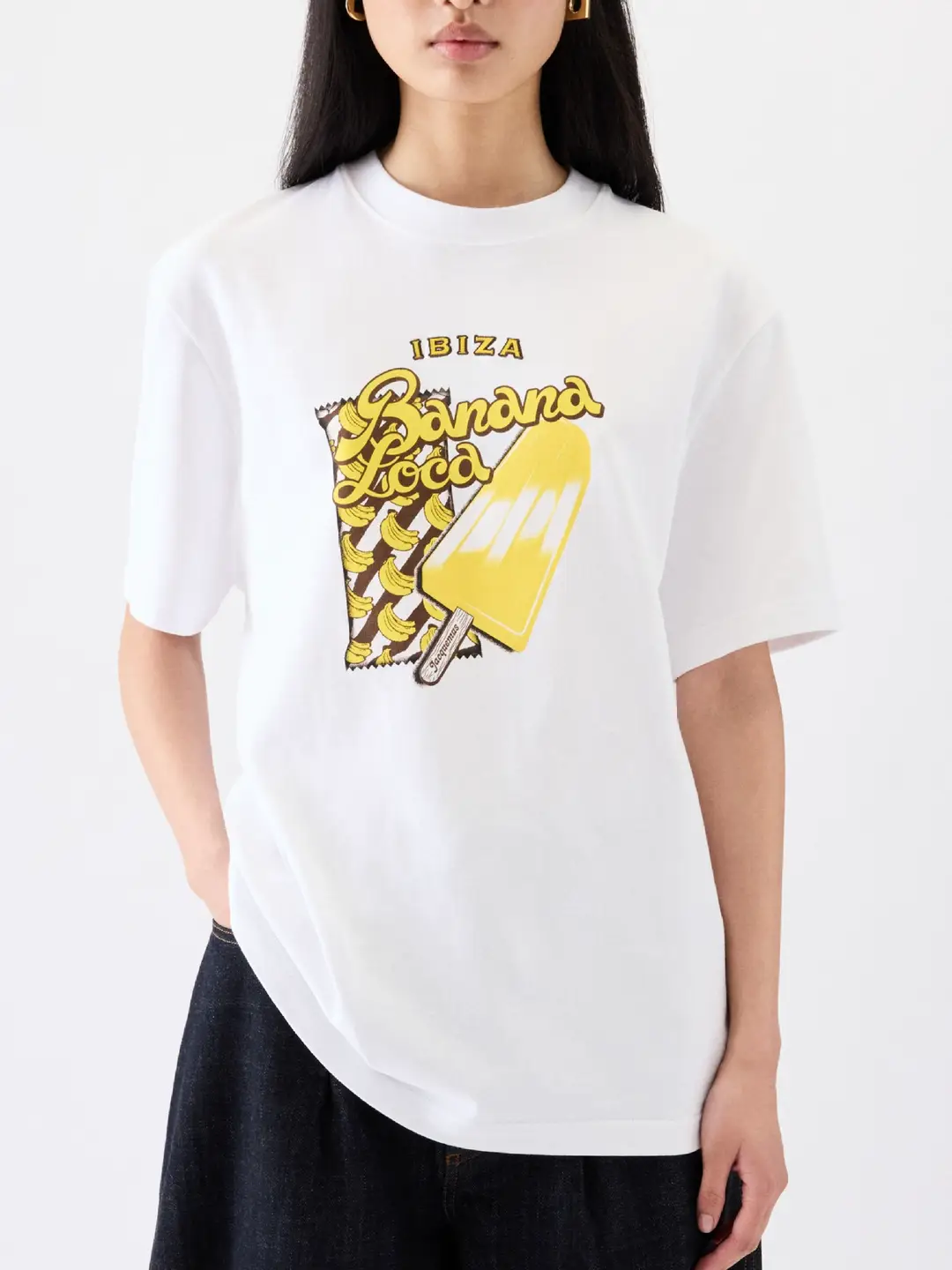 Authentic 25Th Summer New Collection Unisex Short-Sleeve T-Shirt with Letter Print, Fashionable and Casual Jacquemus Top