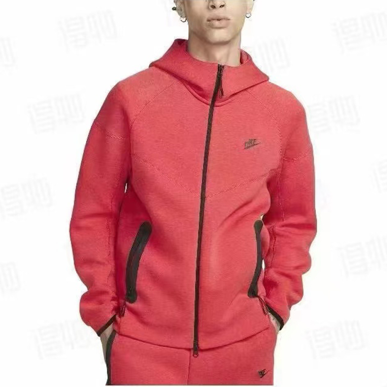 Men's Sports Casual Training Windproof Spring and Autumn New Knit Fitness Hooded Jacket Fb7922