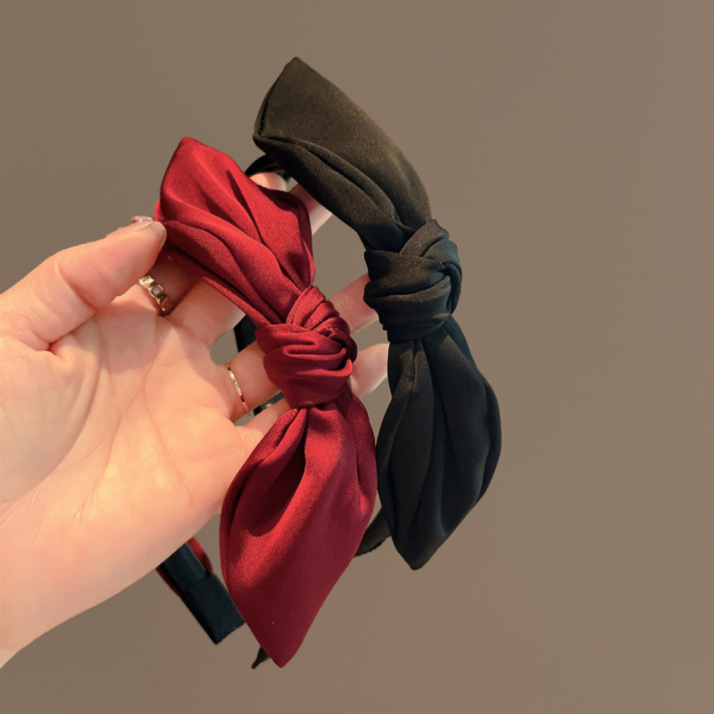 The Story of Rose Liu Yifei Huang Yimei with Red Rabbit Ear Headband Women's Summer Bow Headband Hair Card