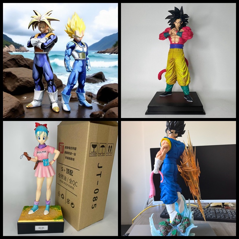 Super Saiyan Bulma Goku Trunks Vegeta Vegetto Standing Pose Model Figure