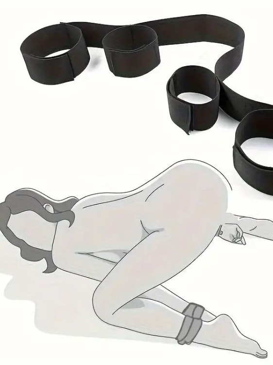 Sex Toys, Butt-Lifting Restraints, Fixed Binding Straps for Hands and Feet, Couple Toys