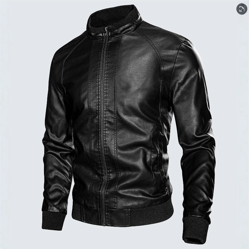 Leather Jacket Slim Fit Stylish Coat Men's Casual Jacket Motorcycle Winter Pu Trendy Spring and Autumn Leather Clothing