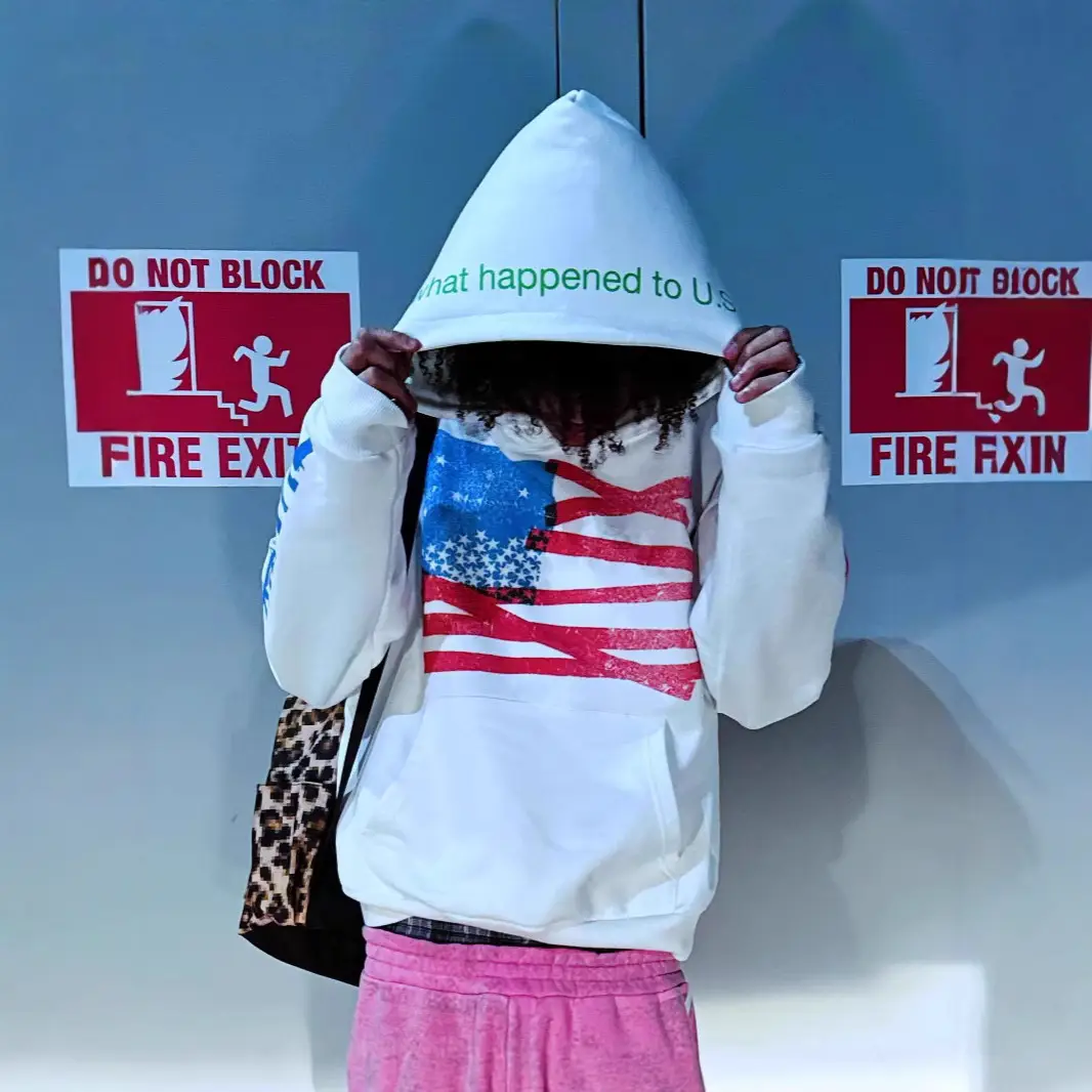 Europe and the United States American street style Juhe three-dimensional printing men and women pockets spring and fall hoodie