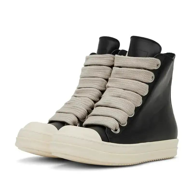 Fashion High Street Men's Shoes 2023 Autum Street Men's Ro High Top Sneakers Couple Genuine Leather Sports and Casual Shoes Trend