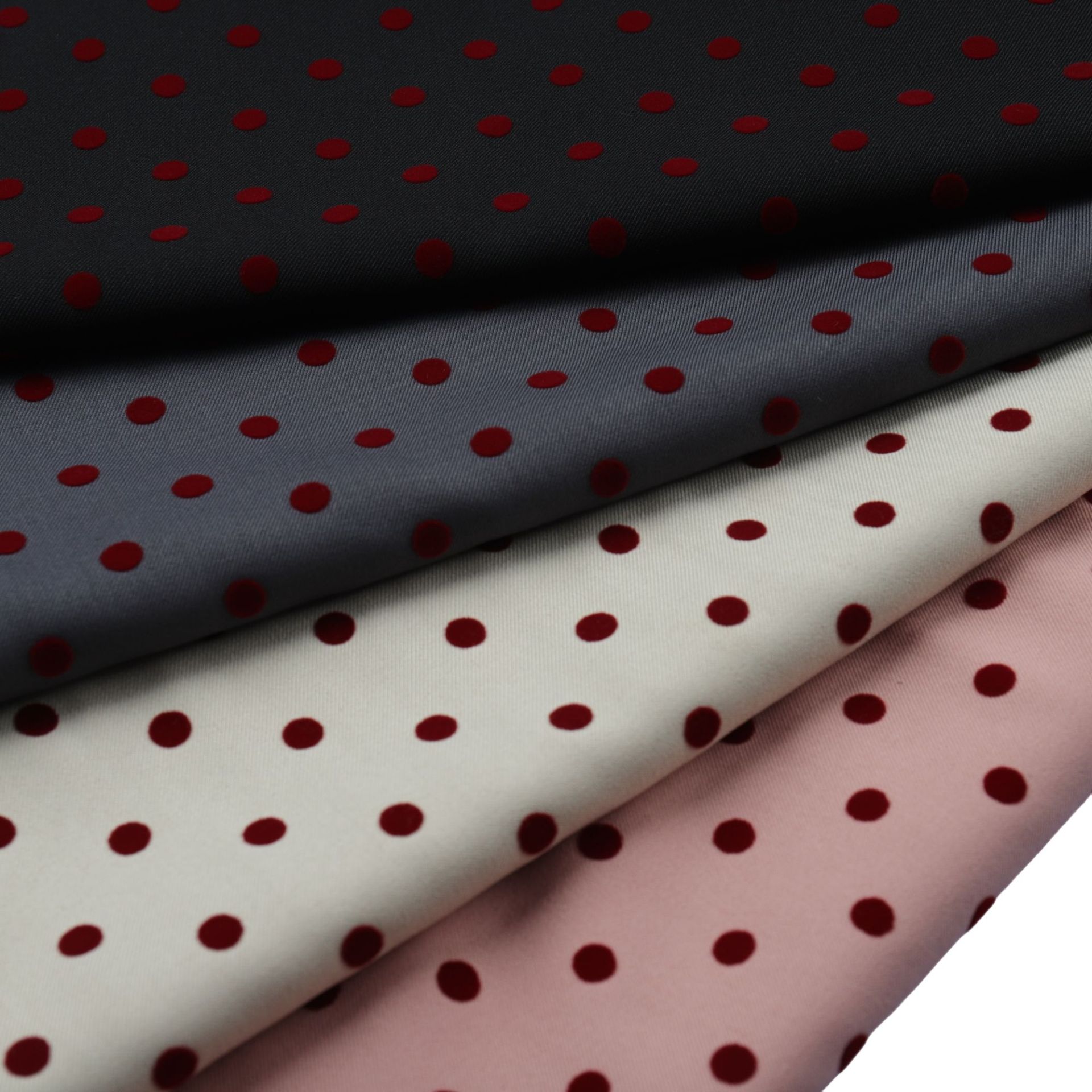 Plain Angora Red Flocked Polka Dot Fabric Miu Series Daughter Wear Fashion Retro Headband DIY Decorative Cloth