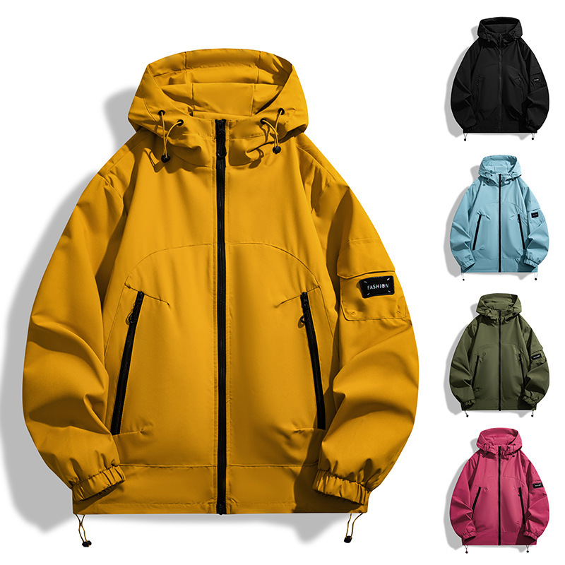 Jacket 2025 Spring and Autum New Fashion Brand Loose Workwear Windproof and Waterproof Jacket Hooded Mountaineering Jacket