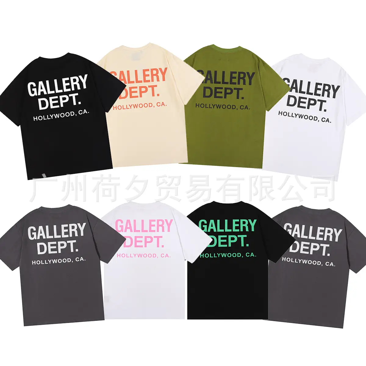 Cross-Border European and American Trendy Brand Gallery Dept Letter Slogan Printed Short-Sleeved T-Shirt for Men and Women High Street Loose Half-Sleeve