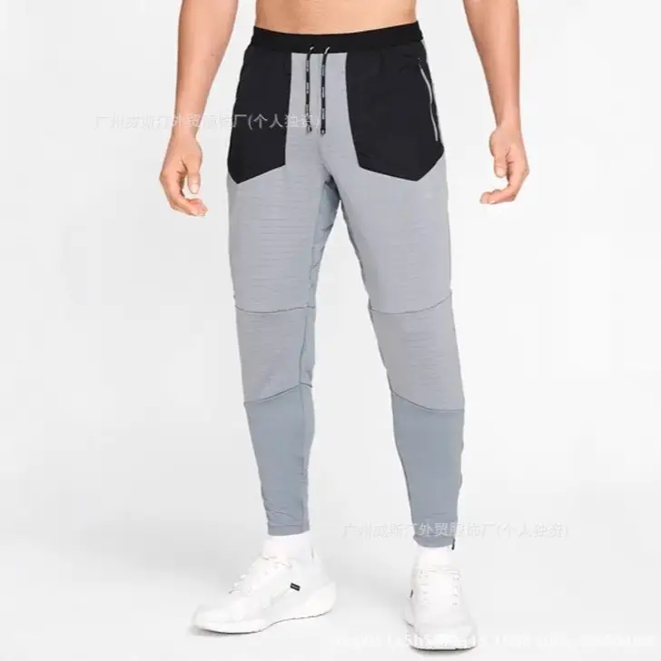 2025 Cross-Border Same Style Sports Mid-Waist Casual Pants Men's Long Pants Spliced Personality Slim Pants Men 04