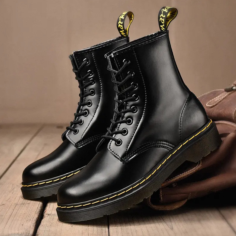 Dr Genuine Leather Boots for Women 2026 Spring and Autumn Early Autumn Boots Thick-Soled British Style Short Boots 1460 Work Shoes Hot Style