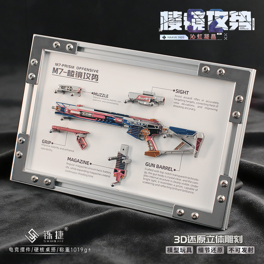 Shuojie Delta Peripheral Detachable M7 Prism Offensive S2 Rainbow Crystal Toy Model Frame Edition Display Piece