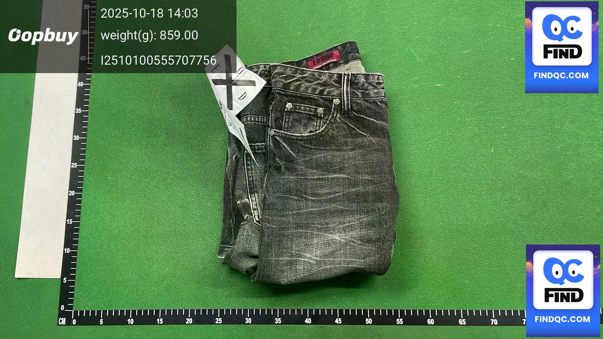 Eodup'Hurricane' Scimitar-Style Long Jeans with Water Ripple Lightning Gun Pattern, Vintage Washed Dark Black Avant-Garde Denim Pants