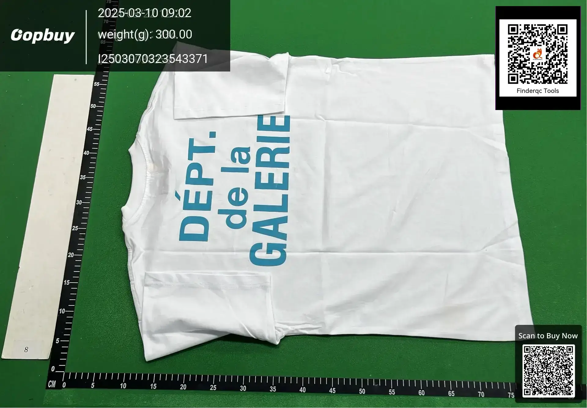 American Style Fashion Brand GALLERY DEPT de la GALERIE Classic Printed Double Yarn Pure Cotton Short-sleeved T-shirt for Men