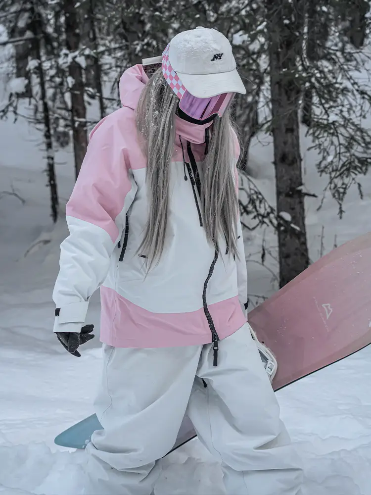 Snowproof Solid Color Snowboard Pants with Fleece Lining, Waterproof, Windproof, Trendy, Loose Fit, Oversized, Affordable Snow Pants