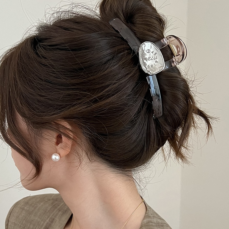 The amount of hair can't get rid of the stars with alloy letters irregular large plate hair clip personality fashion shark clip