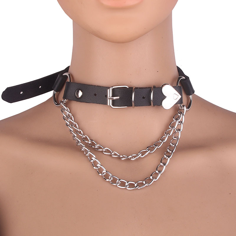 Factory Direct fashion love decorative necklace Japanese and Korean choker irregular chain collar clavicle chain jewelry