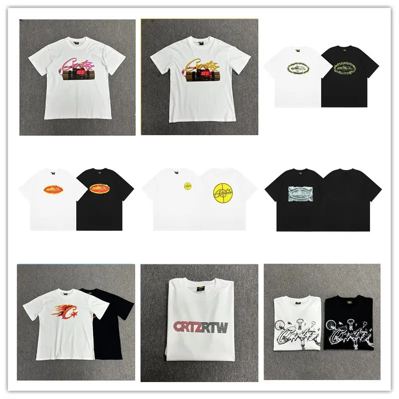 Alcatraz Short-Sleeved Street High Street European and American Style Casual Hip-Hop Trendyy Men's and Women's Same Style Trendy Brand Couple Half-Sleeved T-Shirt