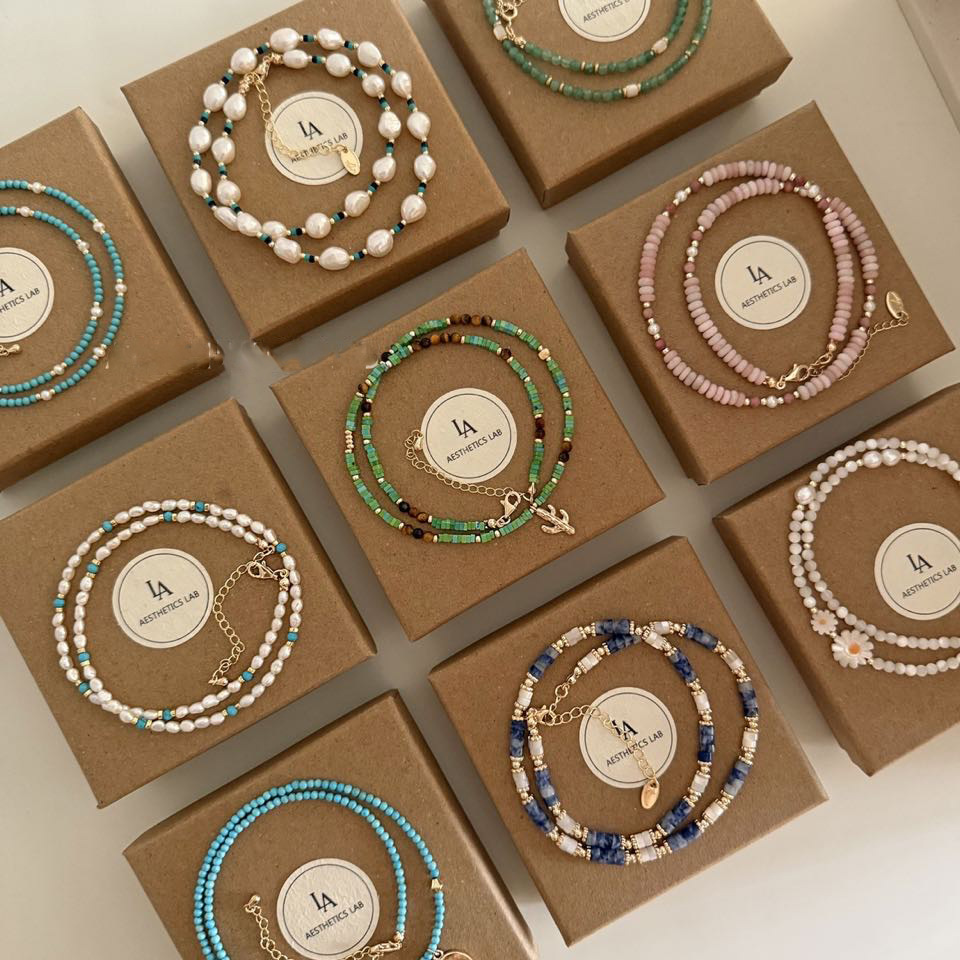 Bohemian Beads Turquoise Beaded Pearl Necklace Accessories Women's Light Luxury Niche Clavicle Chain High-End Necklace