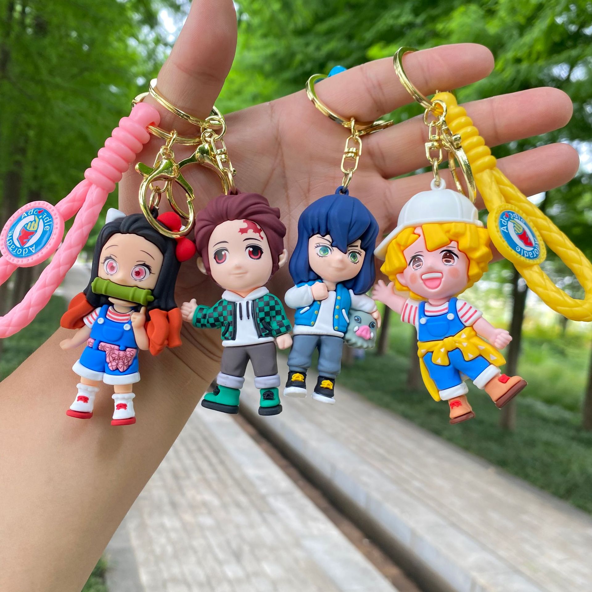 Cross-border cartoon ghost blade keychain doll car key chain schoolbag pendant small gift wholesale