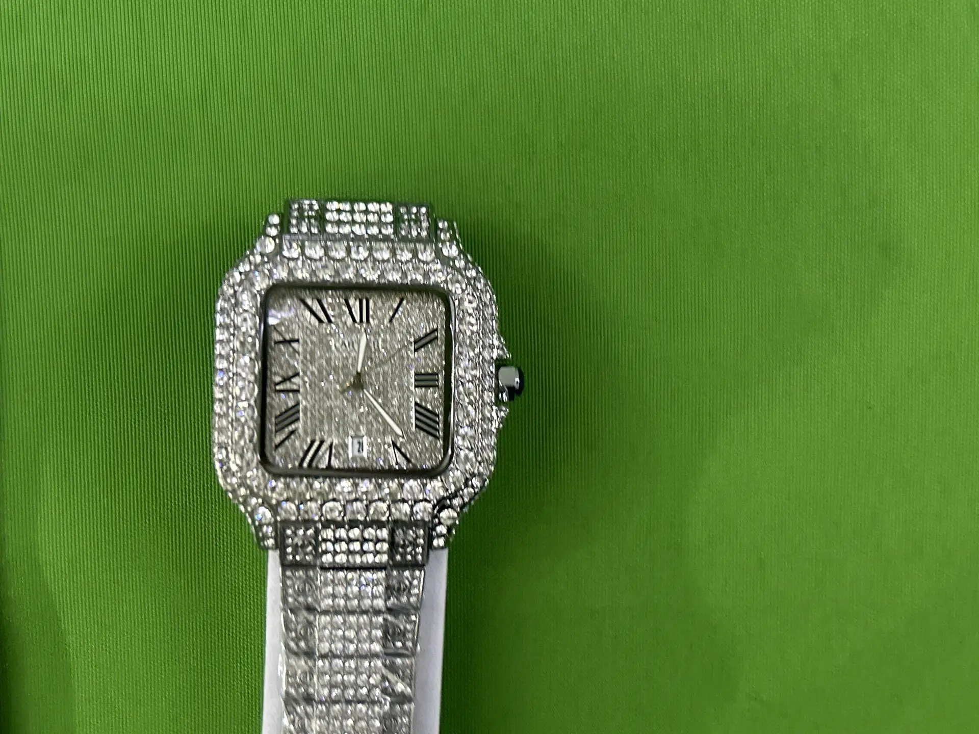 Foreign trade luxury full diamond watch ladies diamond strap classic Roman literal fashion atmosphere watch wholesale