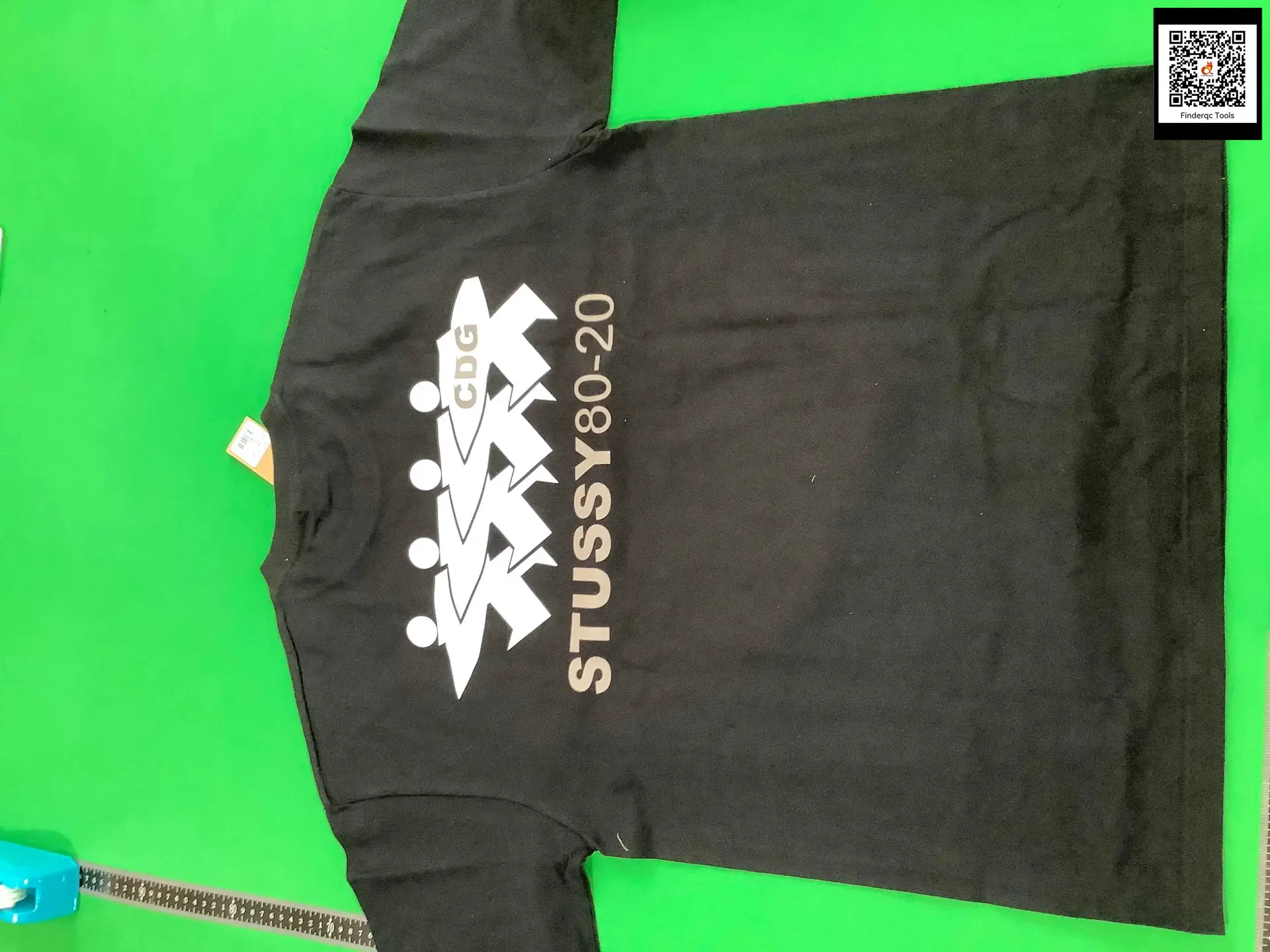 CDG STUSSY 80-20 Short Sleeve T-Shirt Black
