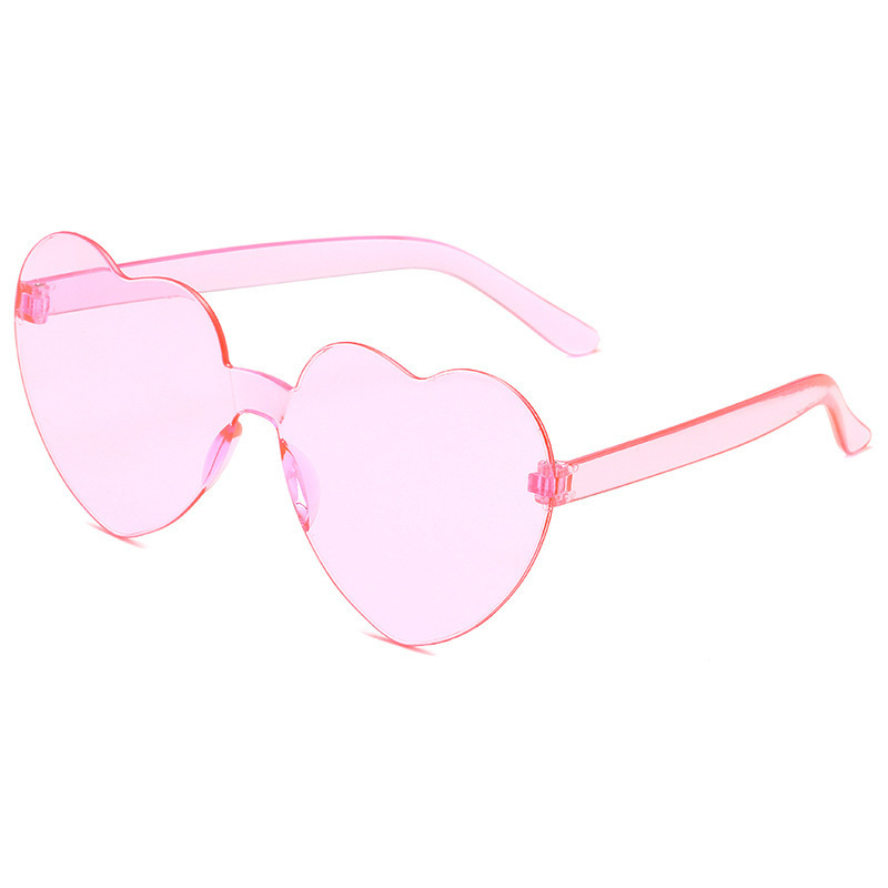 2024 new cross-border love sunglasses European and American one-piece Marine sunglasses heart-shaped party decorative glasses wholesale