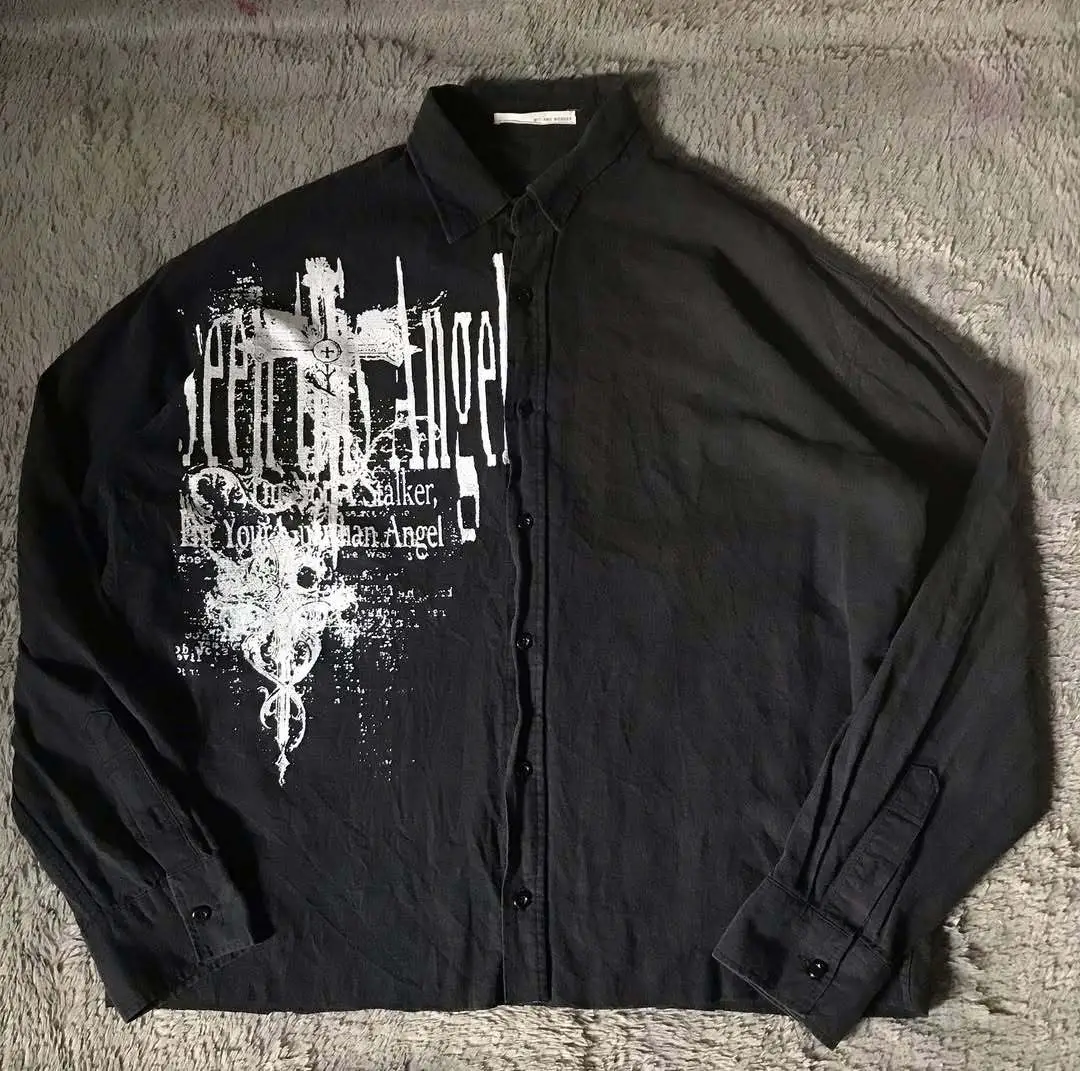 American Y2K Design Niche Chic Old Retro Street Punk Dark Style Loose Slim Sweatshirt Jacket
