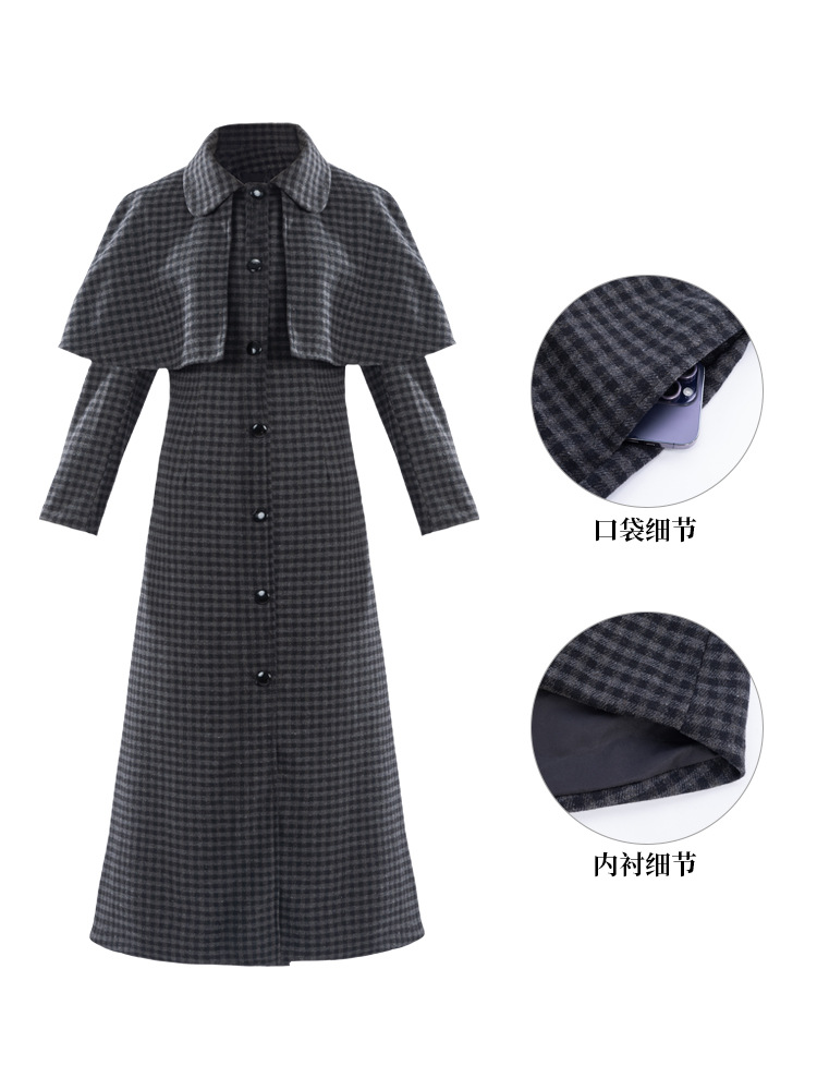 Movie Wednesday Season 2 Costume American Tv Series the Addams Family Female Lead Woolen Jacket Woolen Coat Ready in Stock