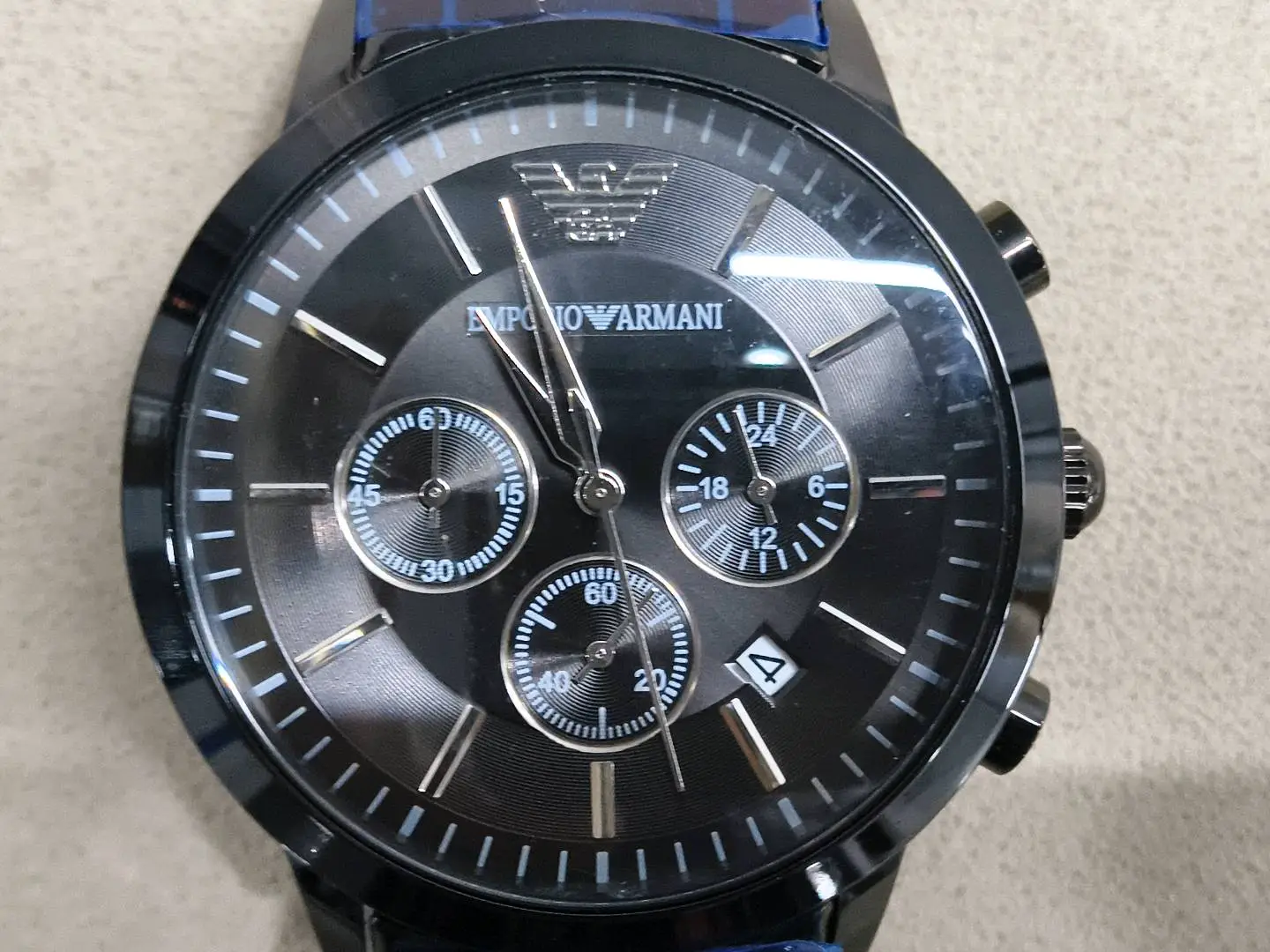 Emporio Armani Chronograph Black Dial Watch