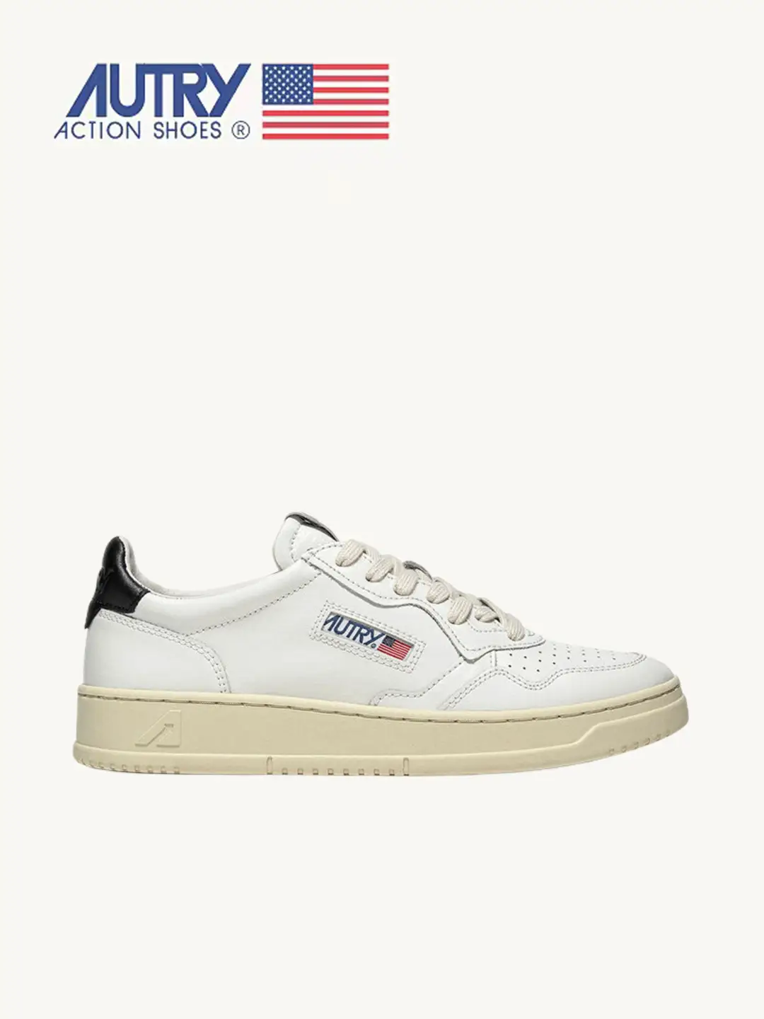 [Official Website Authentic] Autry White Shoes Autry Genuine Leather Retro Men's and Women's Niche Low-Top Casual Sneakers