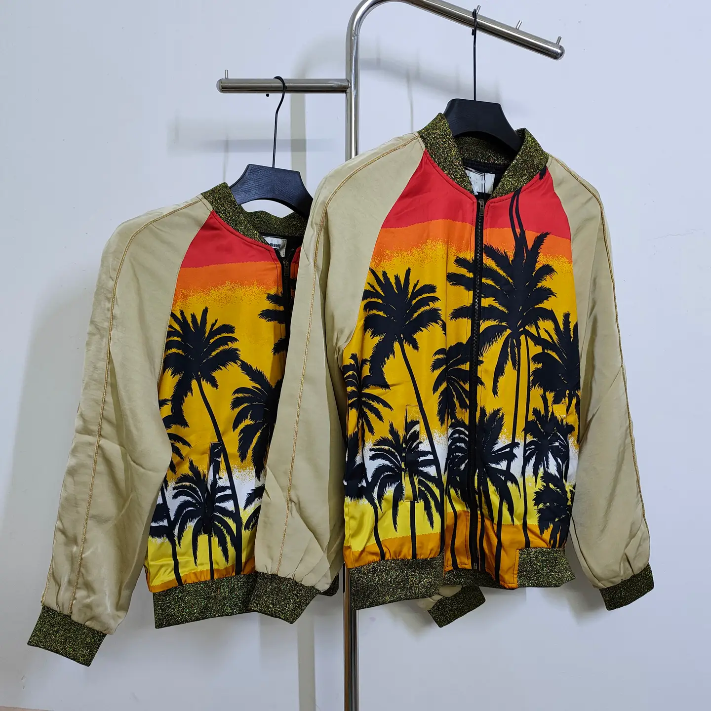 [in Stock] Early Bird Slp Sunset Coconut Tree Jacket High Street Luxury Fashion Casual Versatile Baseball Jacket