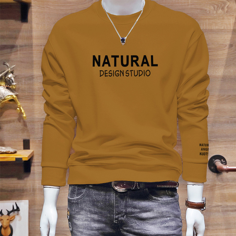 2023 New Explosive Sweater Men's Crewneck Trendy Brand Casual All-match Letter Printed Long Sleeve Top European Pullover