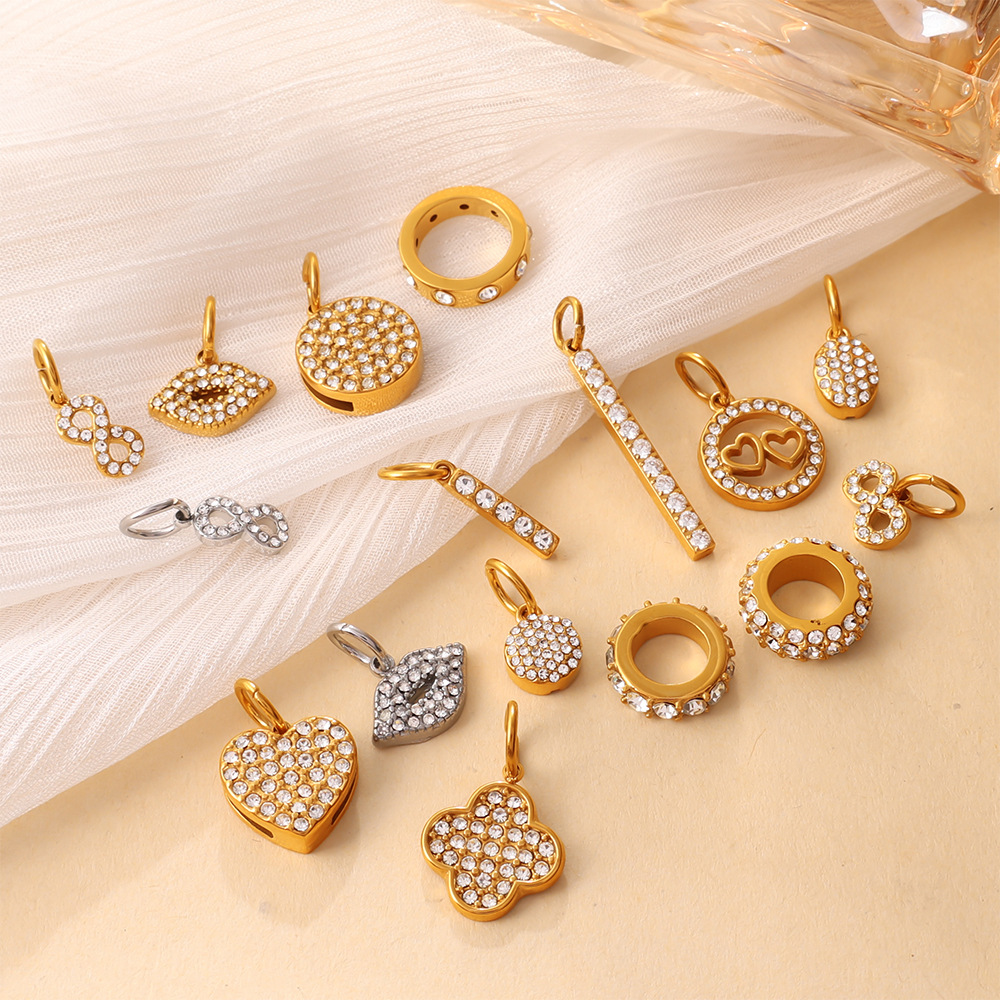 European and American Cross-Border Exquisite Sparkling Diamond-Encrusted Gold Pendant, High-End, Elegant, Light Luxury Earrings, Necklaces, Jewelry Accessories
