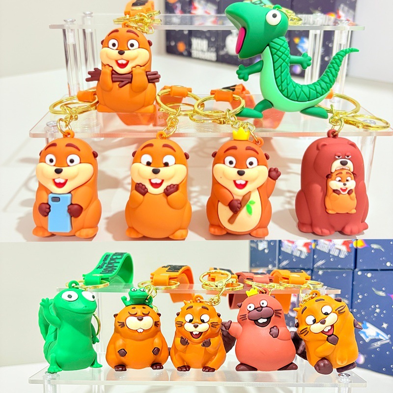 New Trending Beaver Transformation Plan Plush Keychain Couple Backpack Pendant Boutique Gift Wholesale